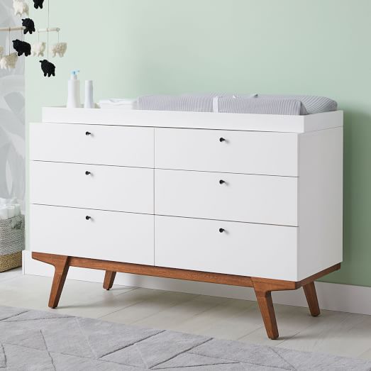 Modern 6 Drawer Changing Table