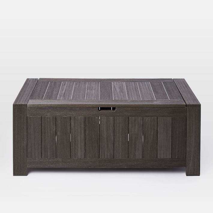 Portside Outdoor Storage Trunk Weathered Cafe west elm