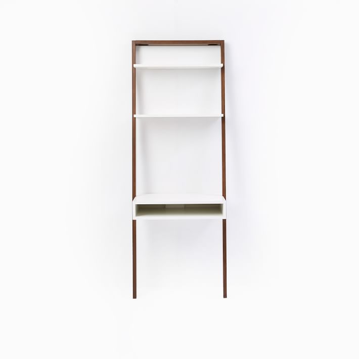 Ladder Shelf Desk (White/Espresso) west elm