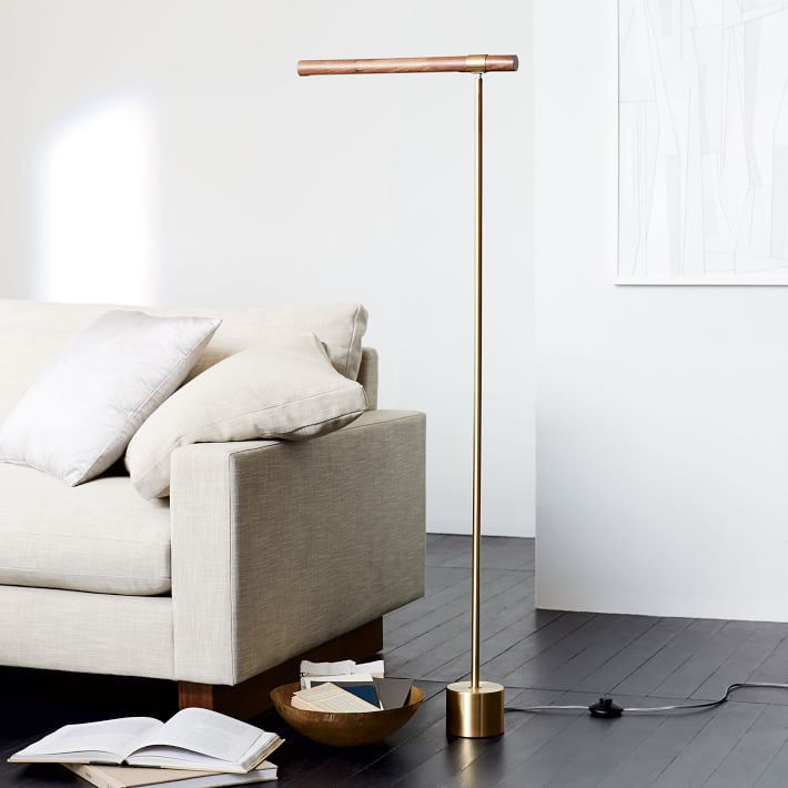 Linear Wood LED Floor Lamp west elm