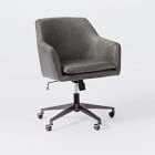 Helvetica Leather Office Chair | west elm