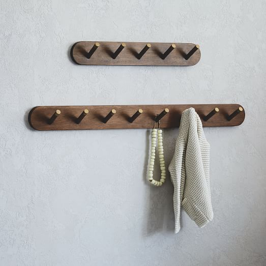 Mid Century Hook Rack Acorn Entryway Organization