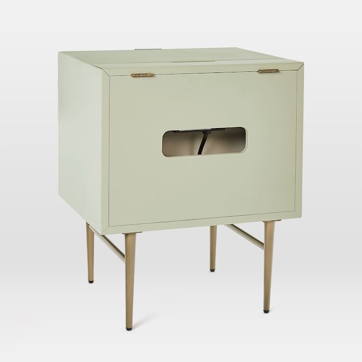 Audrey Charging Nightstand Parchment West Elm