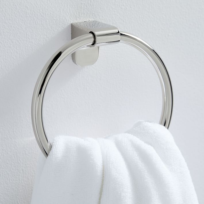 MidCentury Towel Ring Chrome, Bathroom Hardware West Elm