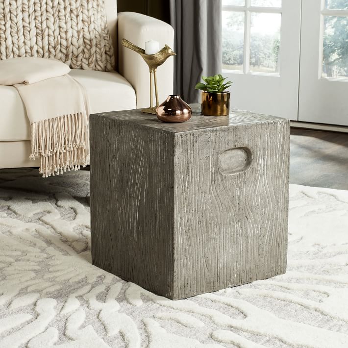 Cube Concrete Outdoor Accent Table west elm