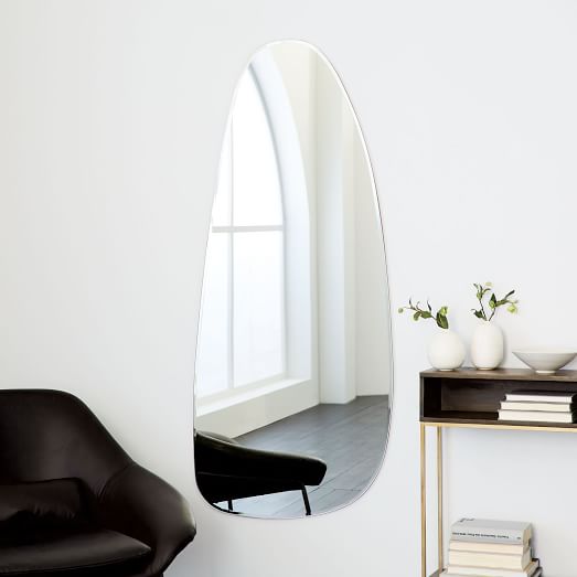 Frameless Asymmetrical Floor Mirror West Elm
