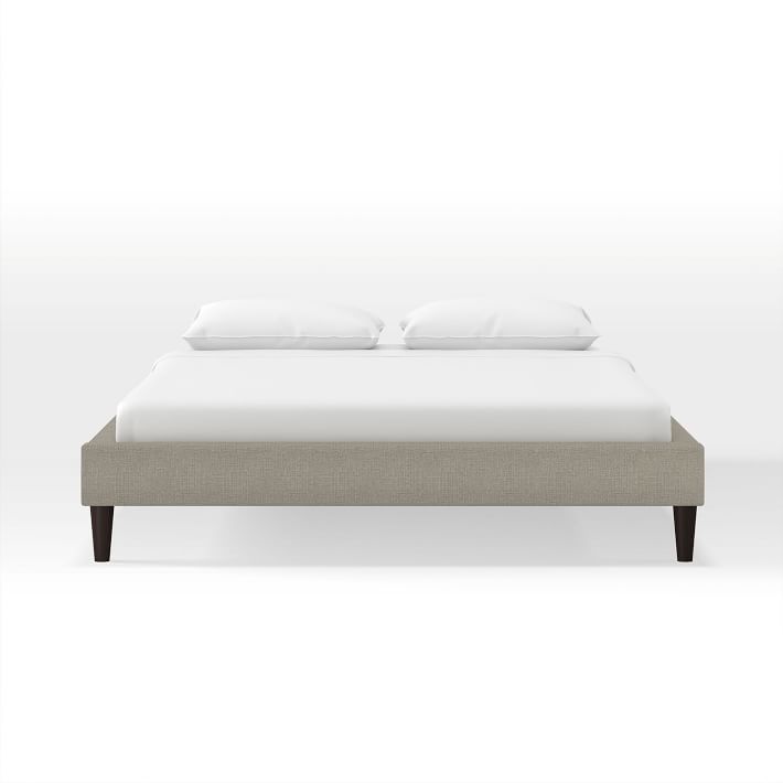 Upholstered Platform Bed Wood Legs West Elm