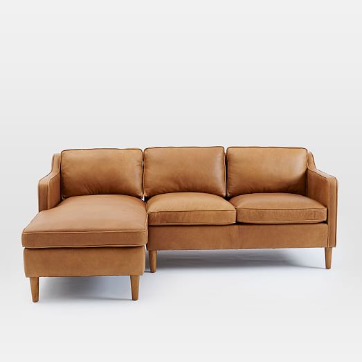 Hamilton 2Piece Leather Chaise Sectional west elm
