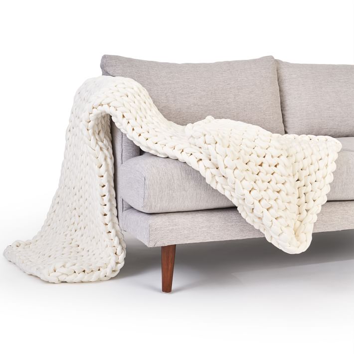 Bearaby TENCEL™ Weighted Blanket - Stone White | west elm