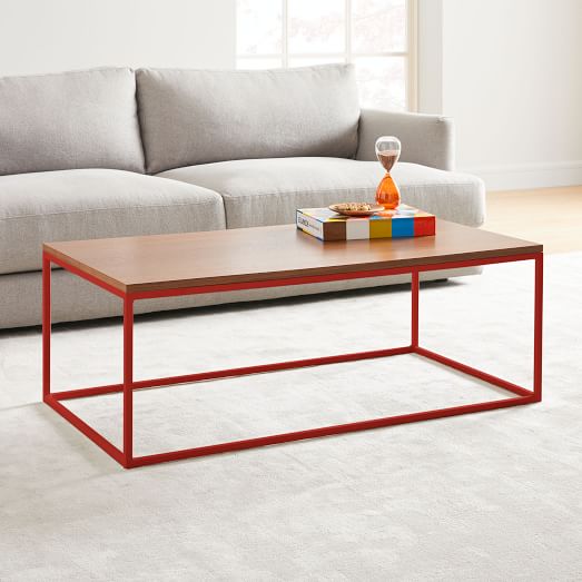 Streamline Coffee Table Whitewashed Mango Wood West Elm