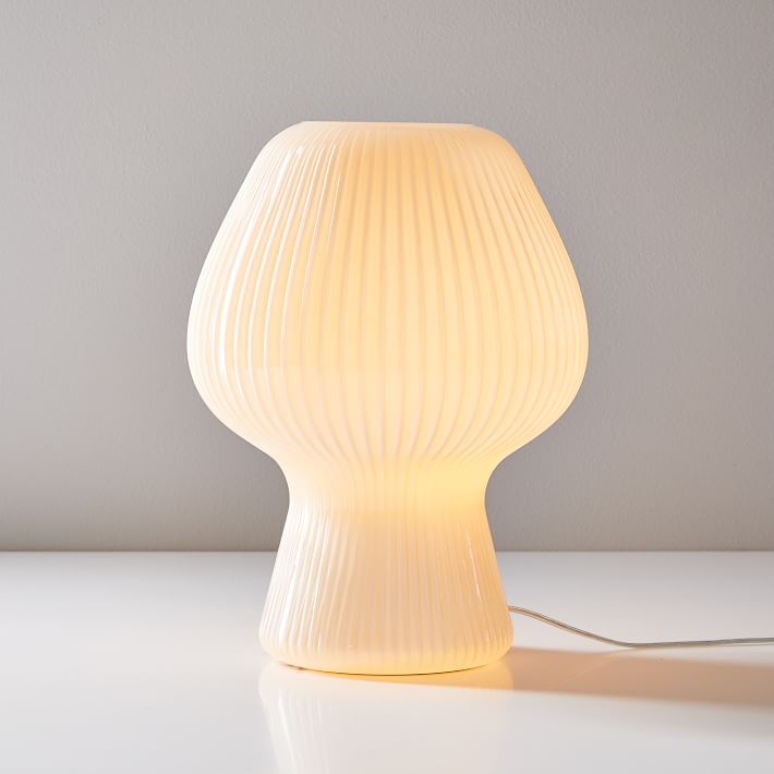 Ribbed Glass Table Lamp West Elm