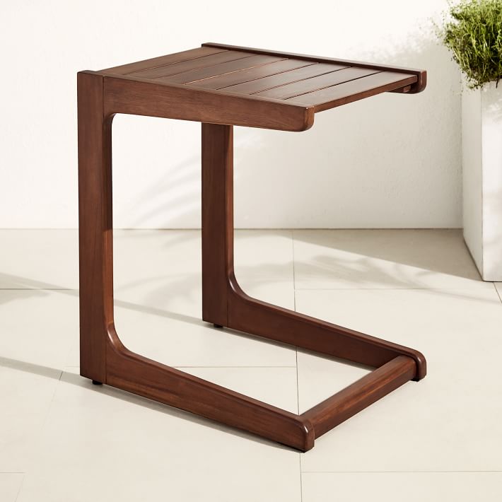 MidCentury Outdoor CShaped Side Table Auburn West Elm