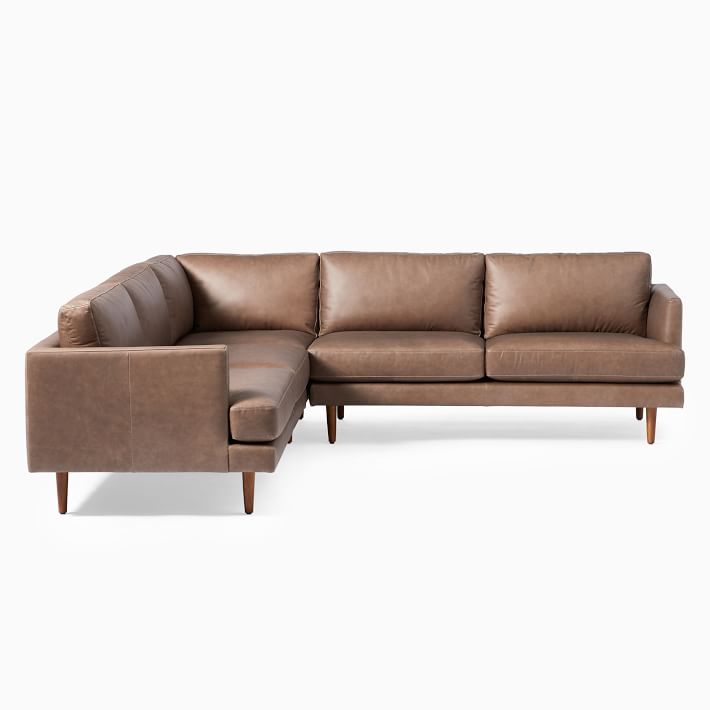 Haven Loft Vegan Leather 3Piece LShaped Sectional West Elm