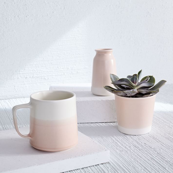 Paper & Clay Mug, Vase & Planter Peach/Cream West Elm