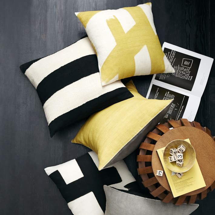 Kisanii Pillow Cover Black/Natural West Elm