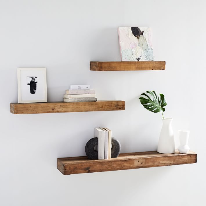 Reclaimed Wood Floating Shelf