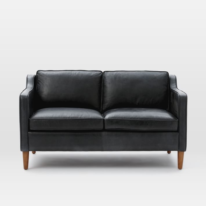 Hamilton Leather Loveseat (56") West Elm