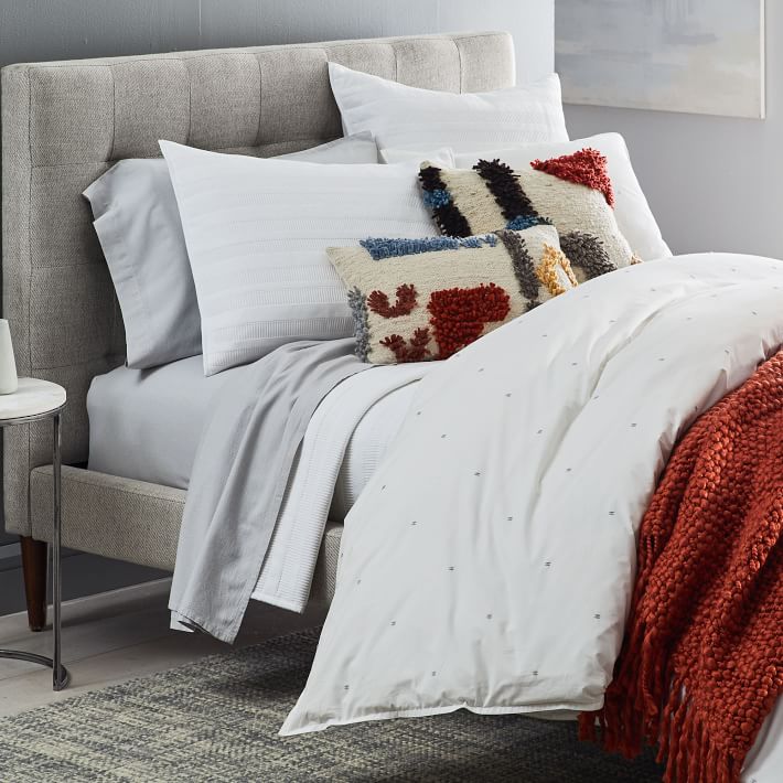 Organic Washed Cotton Percale Duvet Cover & Shams West Elm