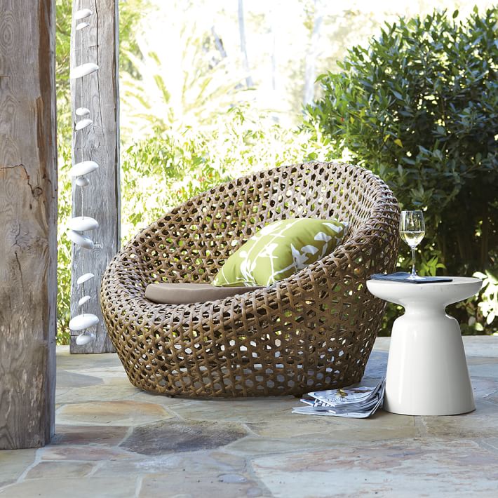 Montauk Outdoor Nest Chair Antique Palm West Elm