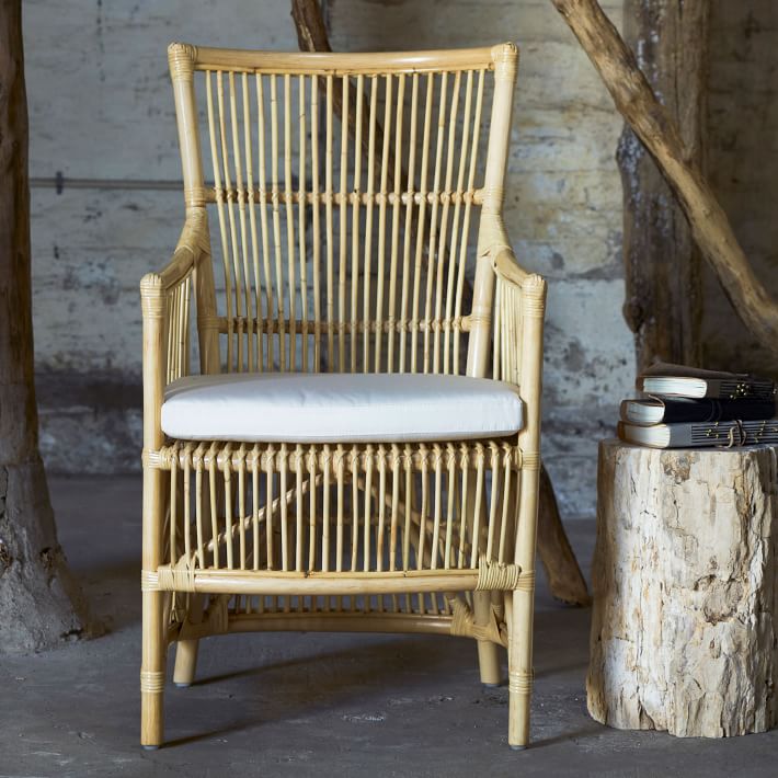 Rattan Chair & Cushion West Elm