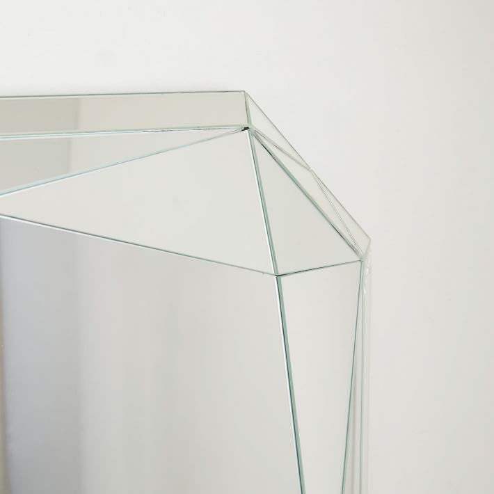 30" Faceted Wall Mirror, Emerald Cut West Elm