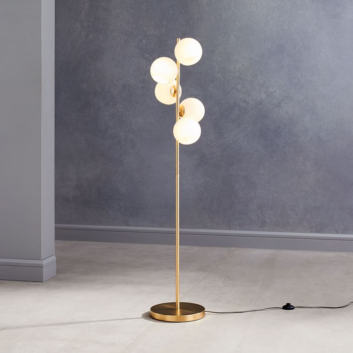Staggered Glass 5-Light Floor Lamp | West Elm