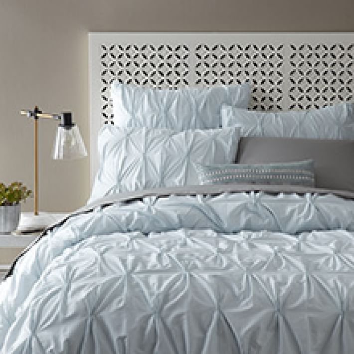 Organic Cotton Pintuck Duvet Cover & Shams West Elm