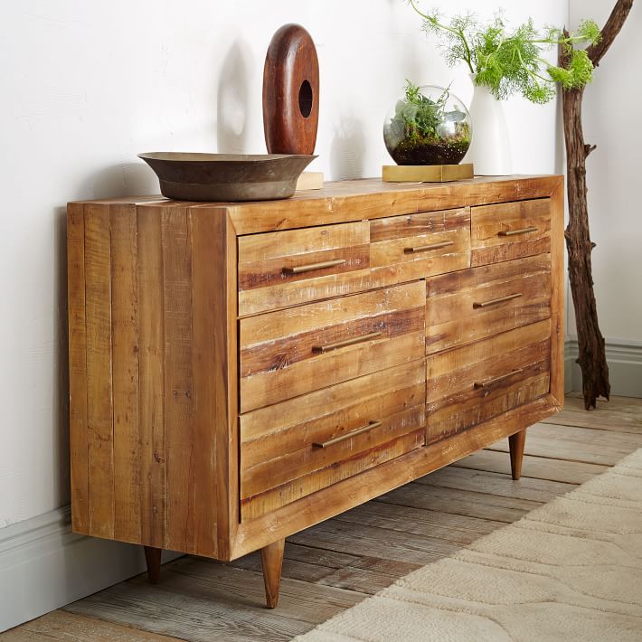 Alexa Reclaimed Wood 7Drawer Dresser Honey West Elm