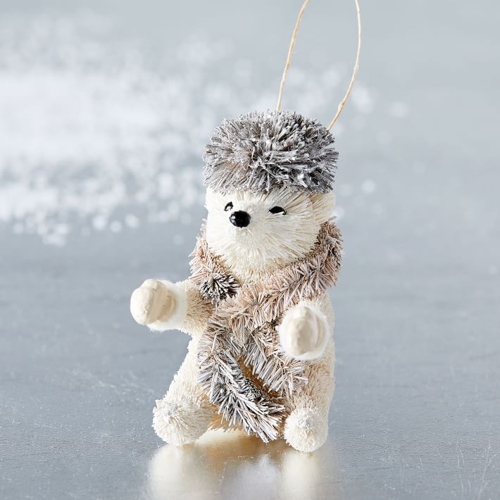Bottle Brush Winter Animal Ornaments West Elm