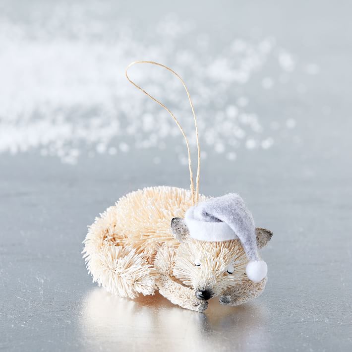 Bottle Brush Winter Animal Ornaments West Elm