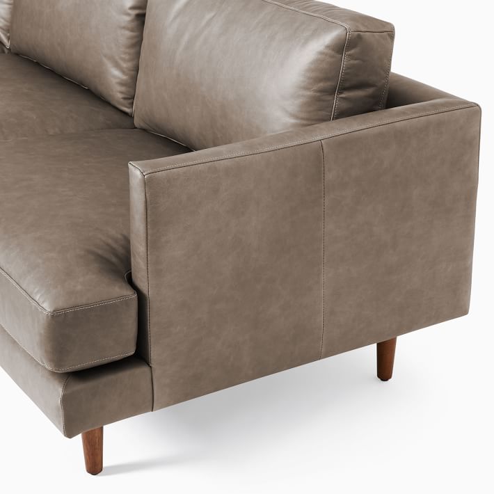 Haven Loft Vegan Leather 3Piece LShaped Sectional West Elm