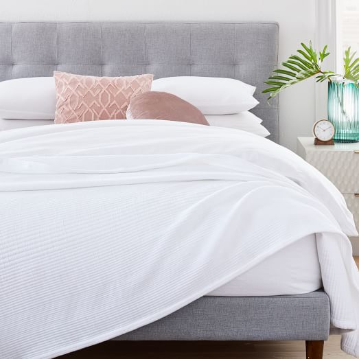 Organic Plissé Bed Blanket West Elm