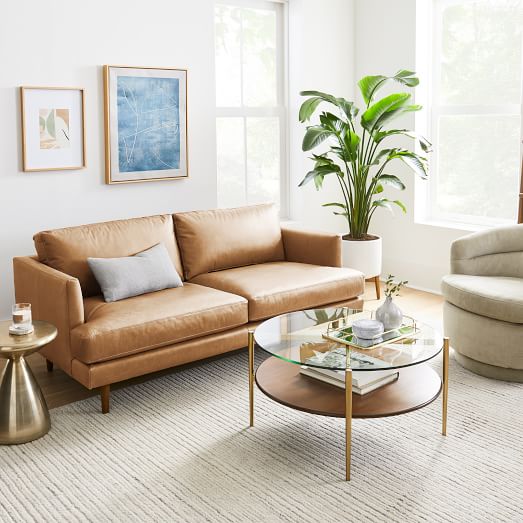 Haven Loft Vegan Leather 3Piece LShaped Sectional West Elm