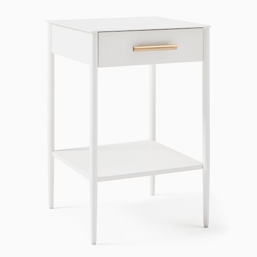 Metalwork Nightstand White